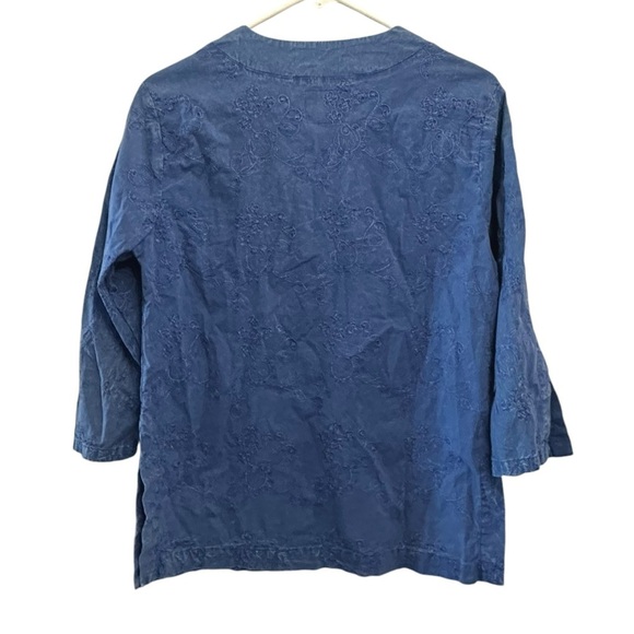 Michael Leu Embroidered Tunic Top M - Picture 5 of 5